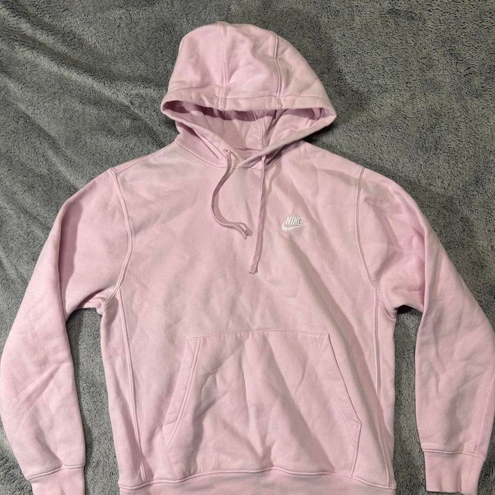 Nike Pink Club Fleece Pullover Hoodie Size Small